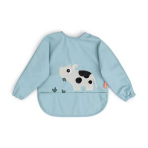 Done by Deer® slinček z rokavi Tiny Farm – Blue
