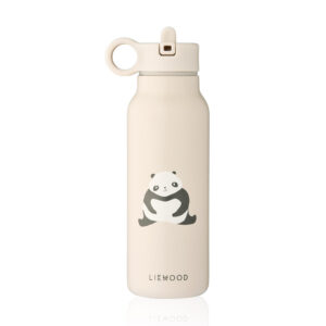 Liewood® termo steklenička s slamico Falk 350 ml – Panda/Sandy