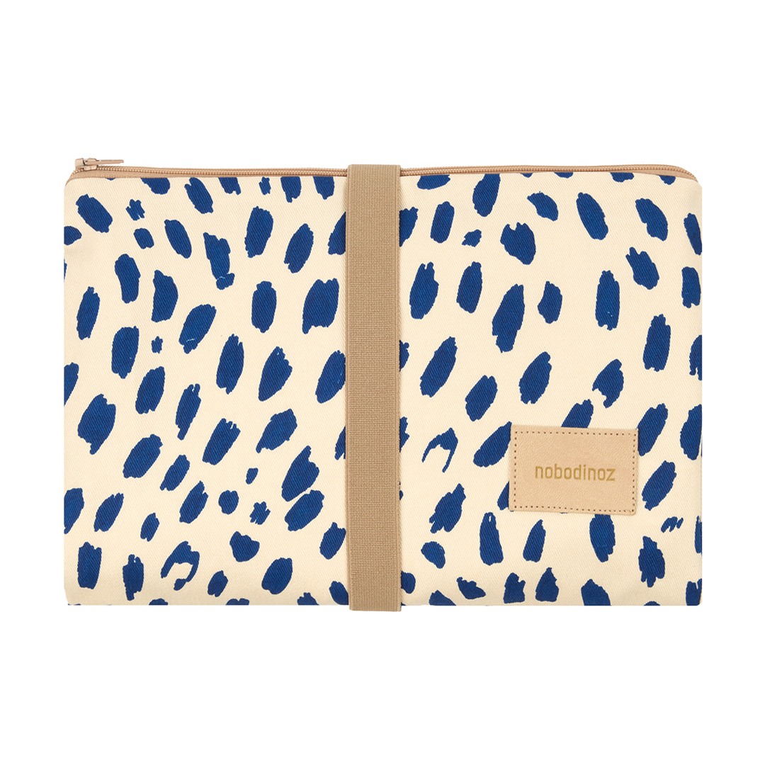 Nobodinoz® vodoodporna previjalna podloga Hyde Park – Leonie Blue